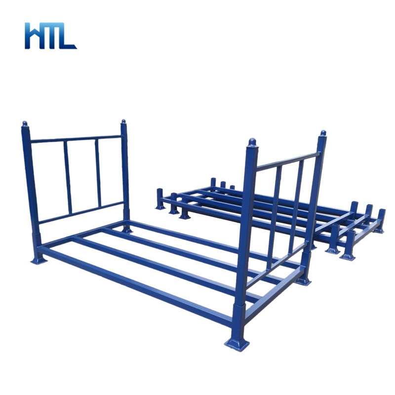 Heavy Duty Powder Coating Warehouse Storage Stacking Metal Folding Tire Rack