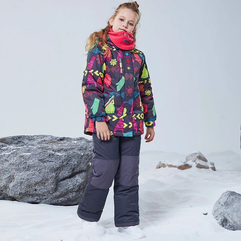 Free Sample Kids Waterproof Ski Jacket and Pants Windproof Drop Shipping