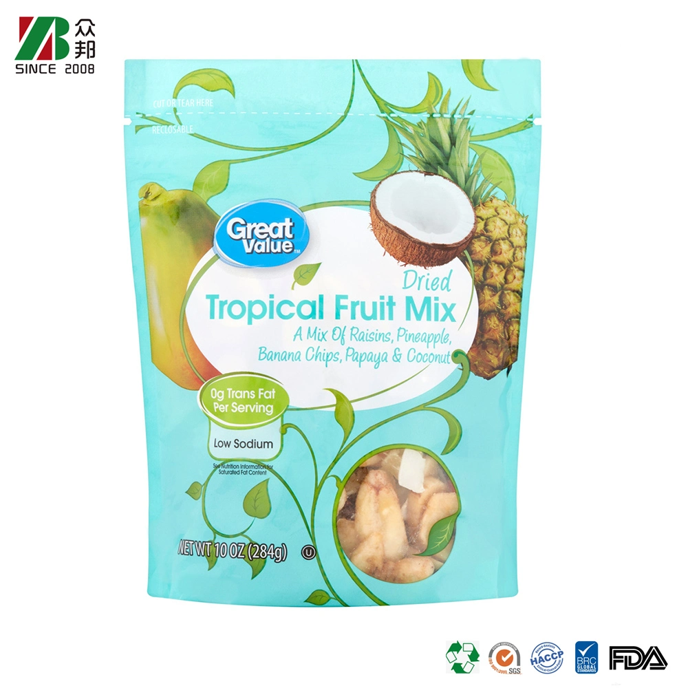 Impreso de calidad alimentaria de los frutos secos bolsas bolsa de penut Granola, coco, castañas de cajú