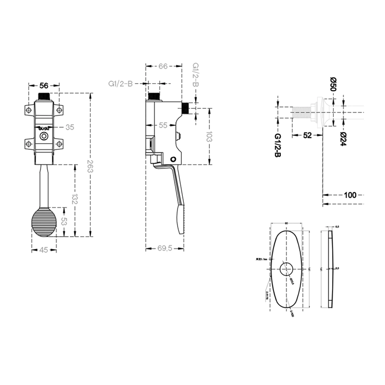 Hospital Foot Control Valve Pedal Faucet Tap