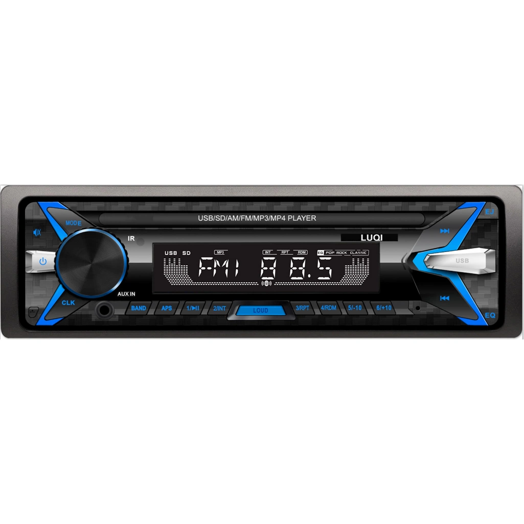 1DIN radio de coche compatible con USB/SD/TF IC 7388LCD Aux in Bt coche reproductor de MP3