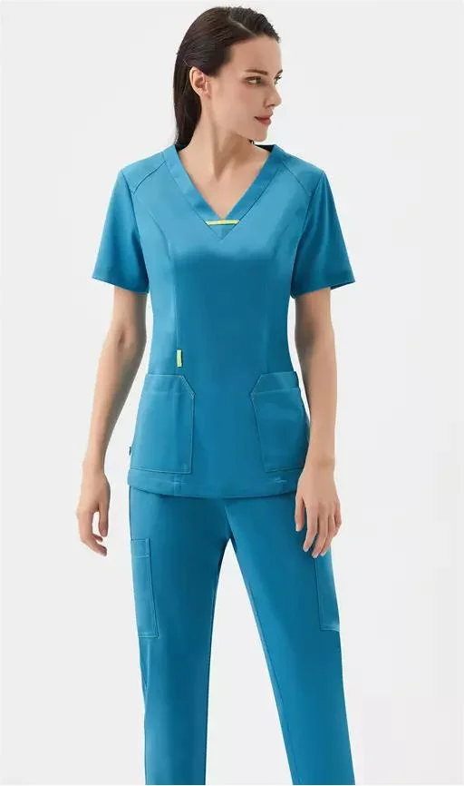 Short Sleeve Stretch Nurse Gown Hospital Overalls Set