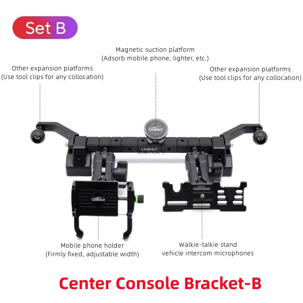 Support de console centrale de l'angle souple Multi-Mount DASH Support téléphone