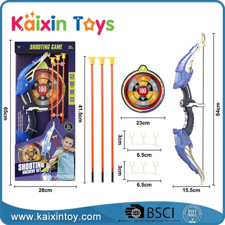 Sport Toys Bow and Arrow Play Set with Light for Kids Plastic Shooting Game Archery Toy Set