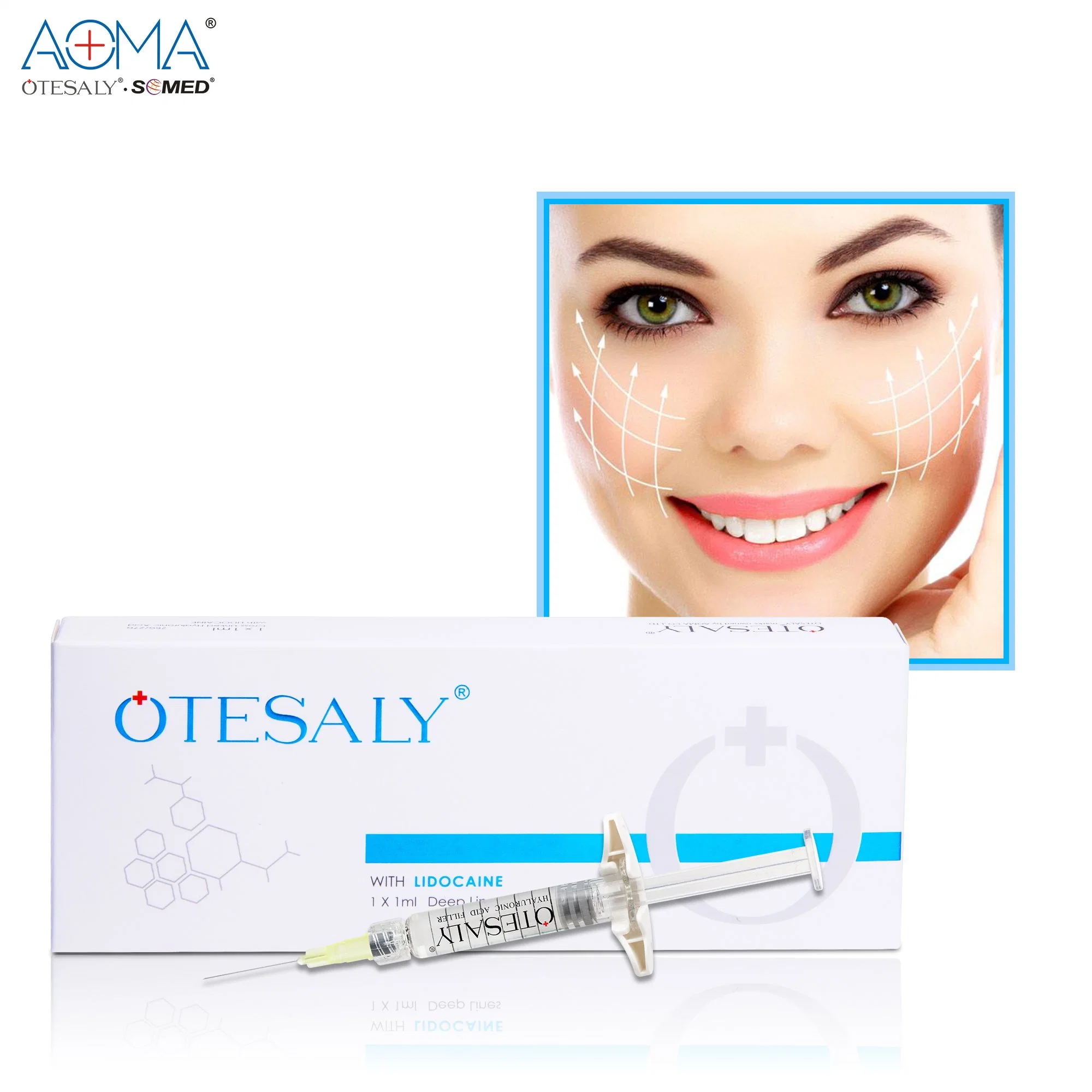 Otesaly 1ml Deep Lines with Lido Anti-Wrinkle Temples Chin Lips Gel Derma Filler