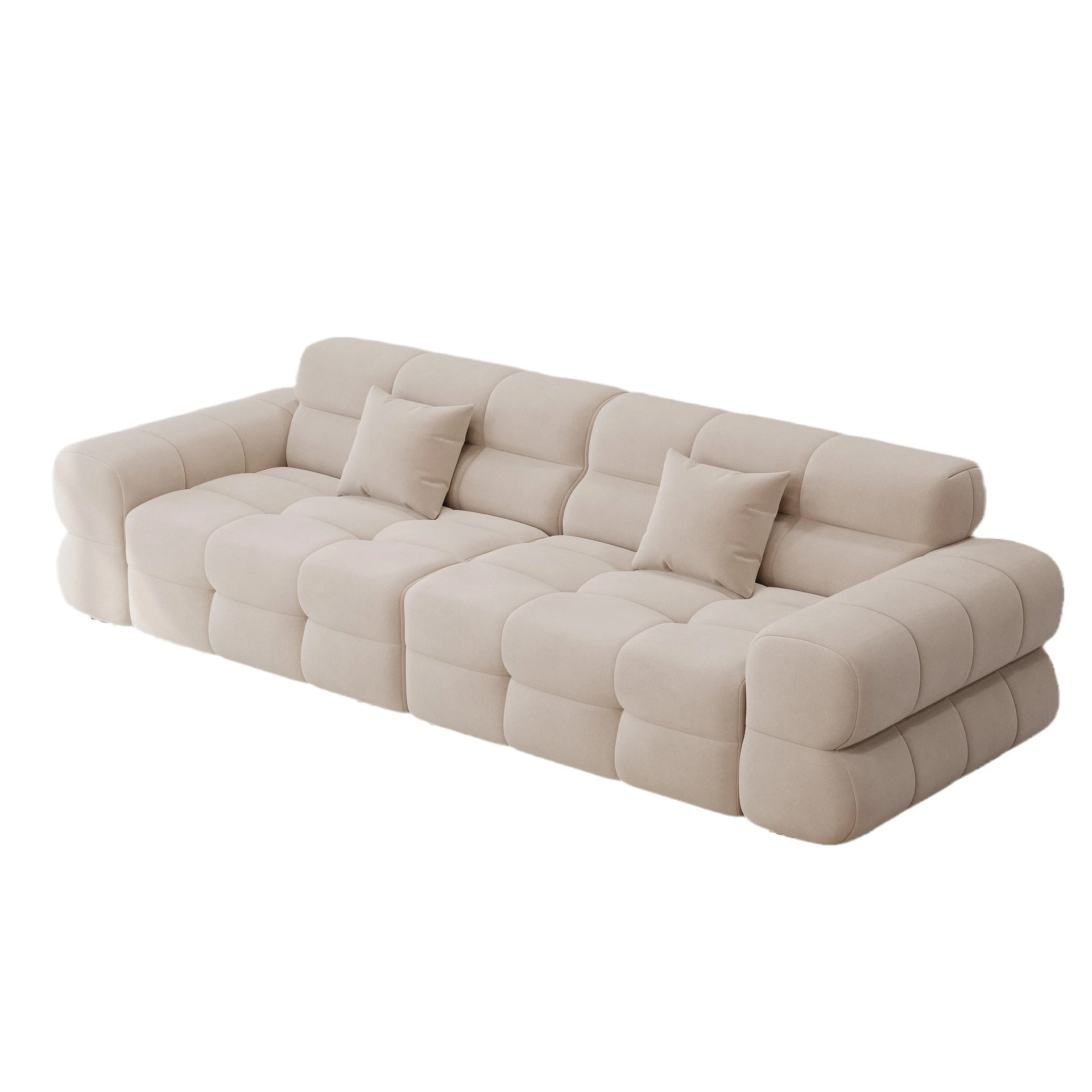 Luxury Lounge Design moderno Home mobiliário Sofá Corner Velvet Sofá Conjunto de sofá-cama em tecido