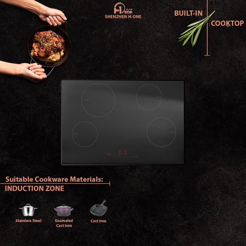 Contador 30" Inset Eletrodomésticos com 4 Elementos Cooktop de indução embutido