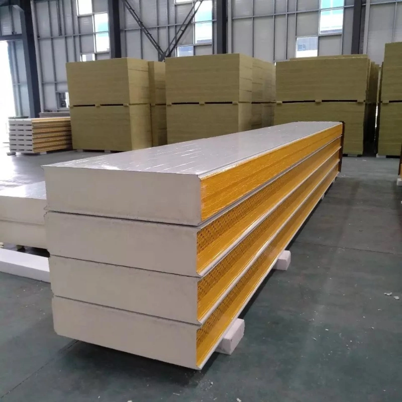 Construction Exterior Interior Sound Insulated Width 1150mm EPS/PU/PIR/Rock Wool/Glass Wool Sandwich Panel