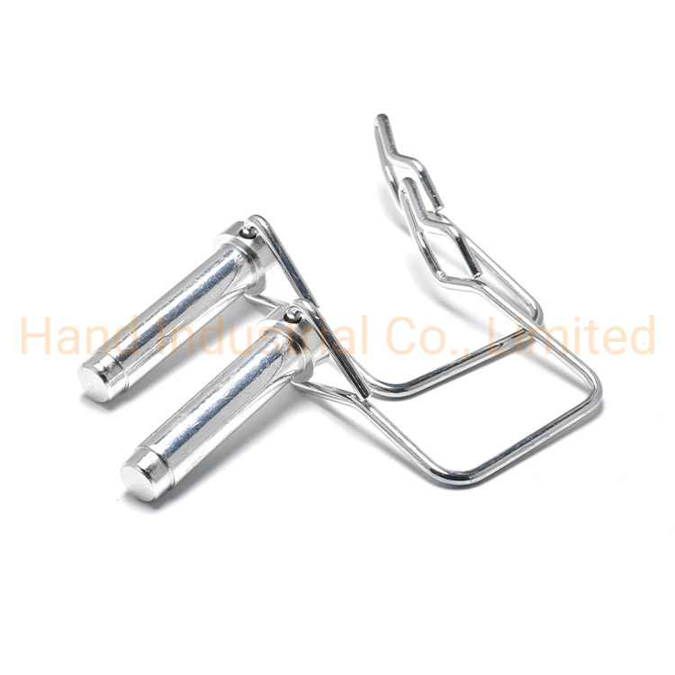 A2 A4 Stainless Steel Carbon Steel with Blue Yellow Zinc Square D Shape Hitch Tab Wire Lock Pin