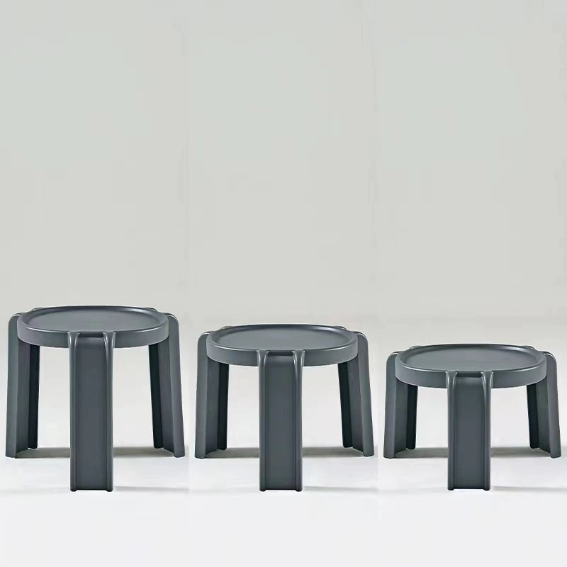 Living Room Coffee Table Set Modern Round Bedside Balcony Plastic Side Furniture