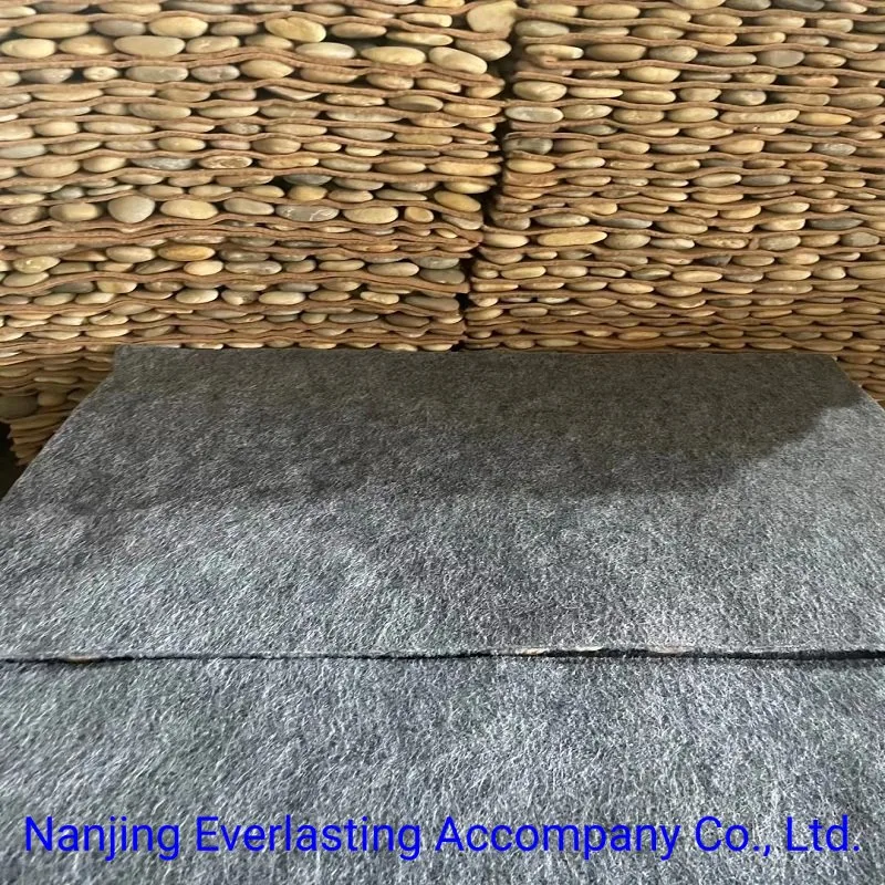 River Stone Polished Pebbles on Net Floor Mosaic