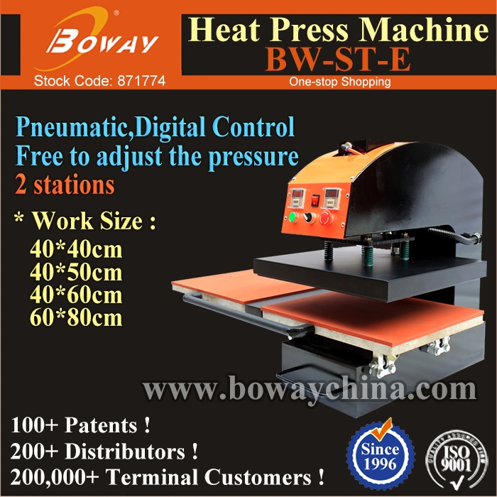 St-E Pneumatic Digital T-Shirt Clothes Hot Heat Transfer Press Printer