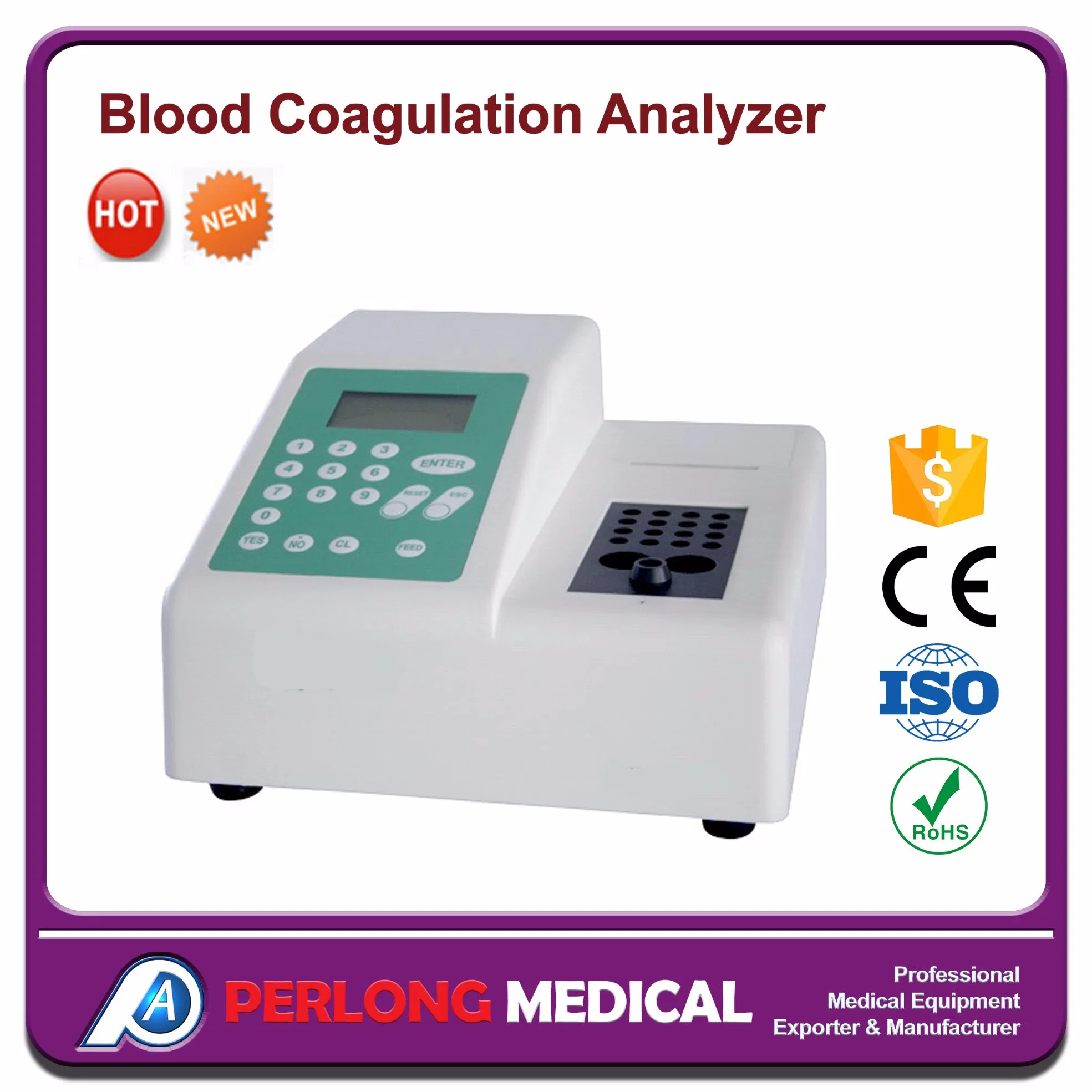 Hot Sale Singel Reading Channel Blood Coagulation Analyzer; Bca-2000