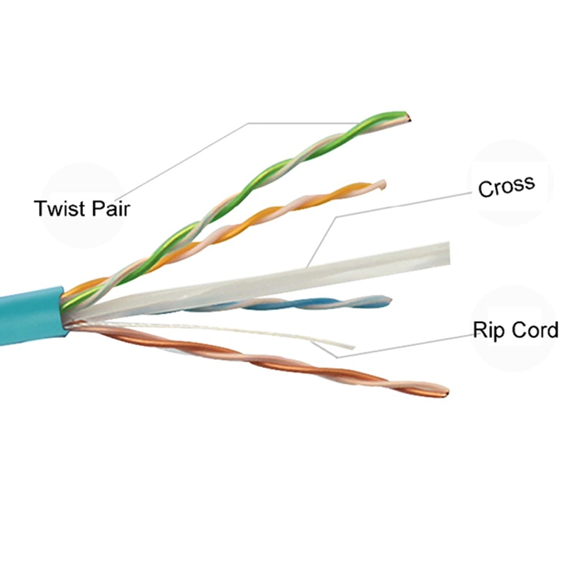 Communication Cable Cat5e CAT6 Solid Bare Copper FEP Insulation Network Cable LAN Cable