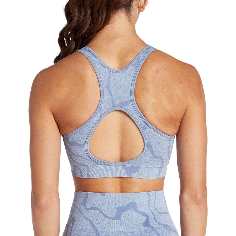 Hiworld Frauen High-Intensity Weste Stil Yoga Top Sport BH Fitness Zurück Sport Bh Stoßfeste Weste Yoga-Kleidung