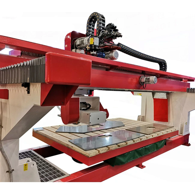 Hualong Marble Stone Processing Machinery 45 Degree Tilting Granite Slab Cutting and Profiling Machine for Tiles and Contertops with Diamond Tools