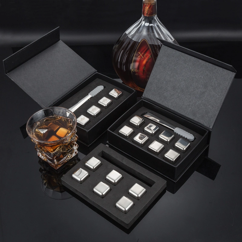 Cubes de refroidisseur à vin uniques personnalisés en métal Whiskey Rolling Stones