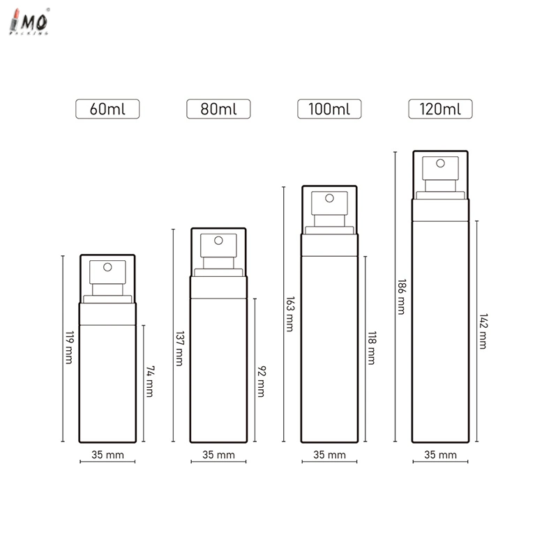 30ml 50ml 100ml Black Cosmetic Fine Mist Spray Bottle