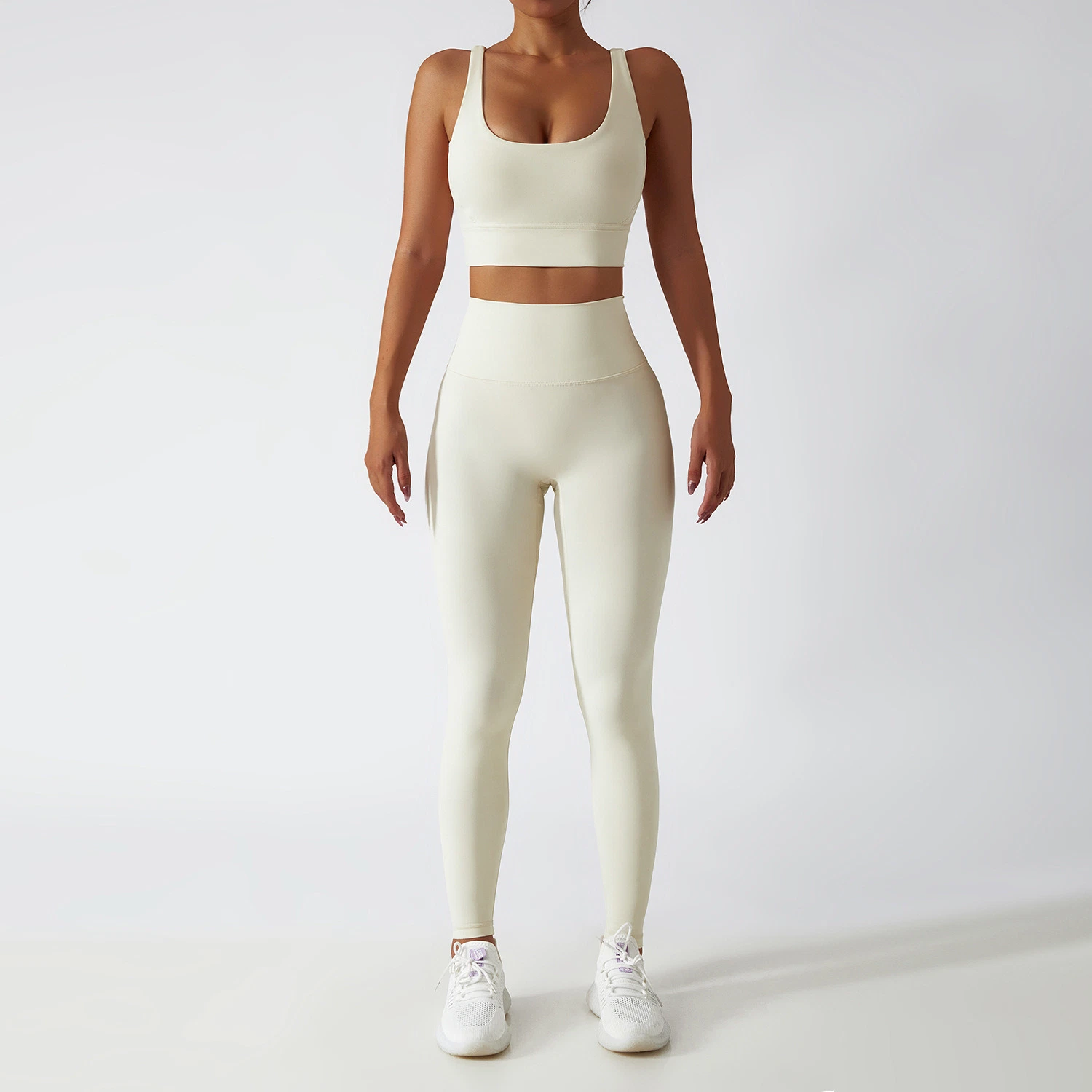 Дышащее бра Quick Drying Yoga с высокой таильной завышкой Спортивный костюм для бега Фитнес-костюм из эластичного легинсы Yoga