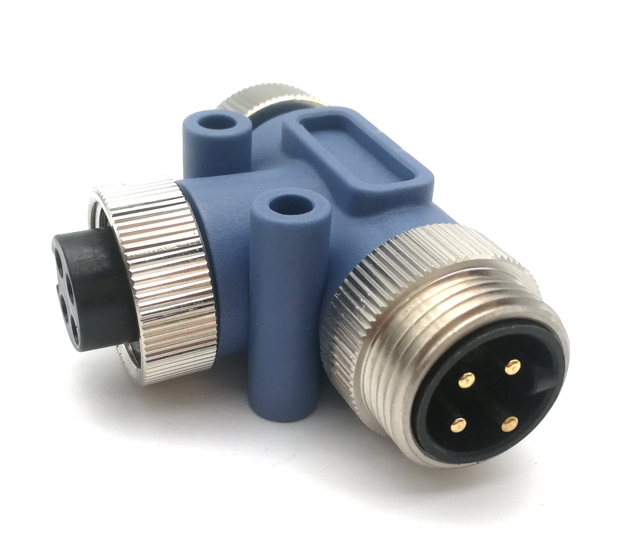 Svlec IP67 T Connector 4 Pole 5 Pole 7/8 Female to Male and Female 3 Ways Connectors for Industrial Converter