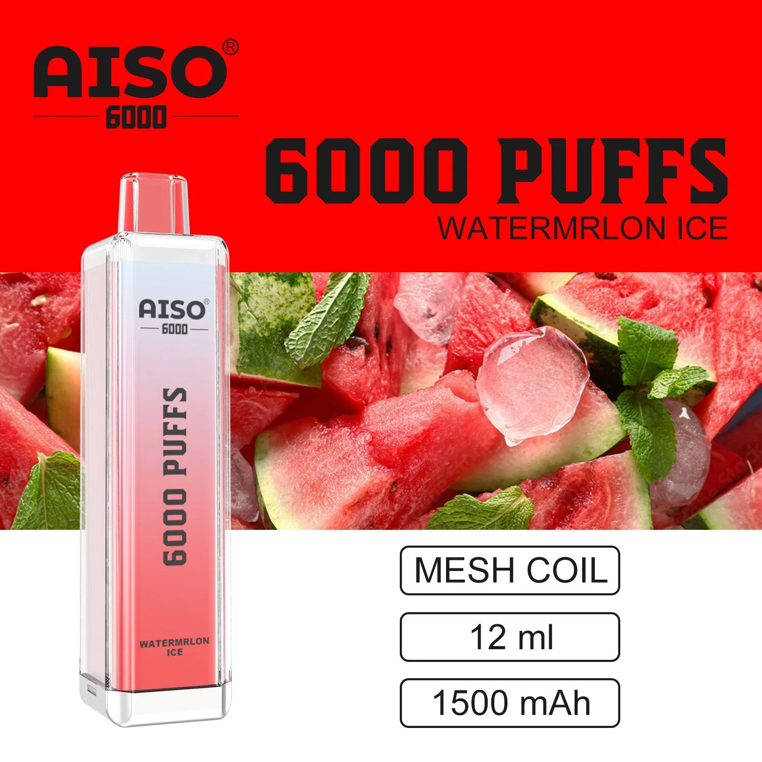 2023 Factory Wholesale/Supplier Pricing Aiso T2 6000 Puffs Disposable/Chargeable Vape Pen with Mixed Flavors