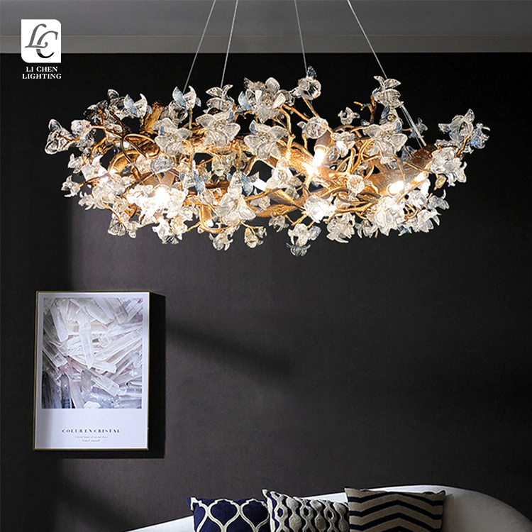 Contemporary Style Indoor Hotel Decoration Modern Luxury Glass Chandelier Lighting