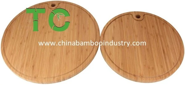 Hot Selling Round Bamboo Cutting Board Chopping Boards Solid Wood Cutting Board with Hole