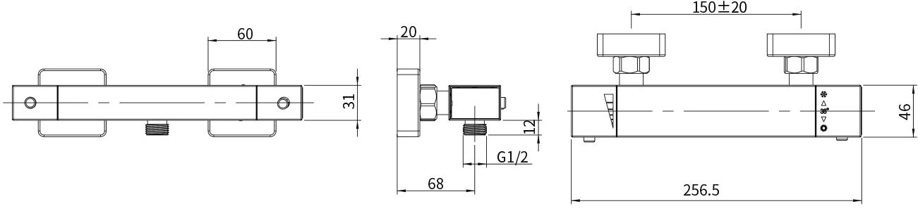 Original Factory New Design Brass Shower Mixer Thermostatic Faucet (509A)