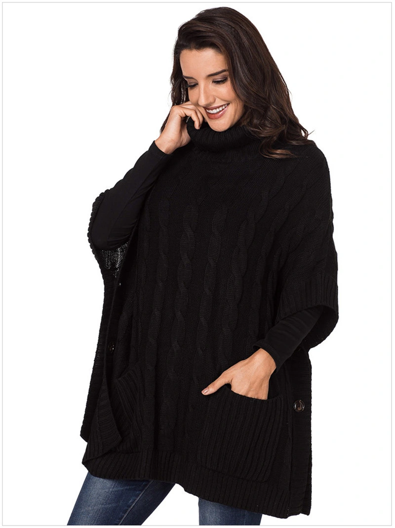 Hot Sale Women Knitting Cloak Sweater