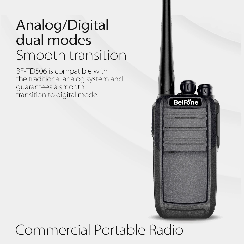 Belfone 5W VHF UHF Analog Digital Portable Two-Way Radio (BF-TD506)