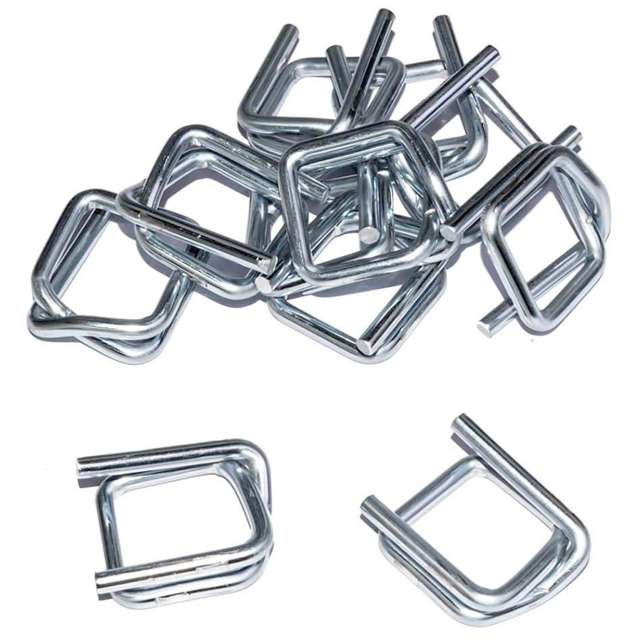 13mm Galvanized Wire Packing Cord Strapping Buckle for Woven Strap or Composite Cord Strap