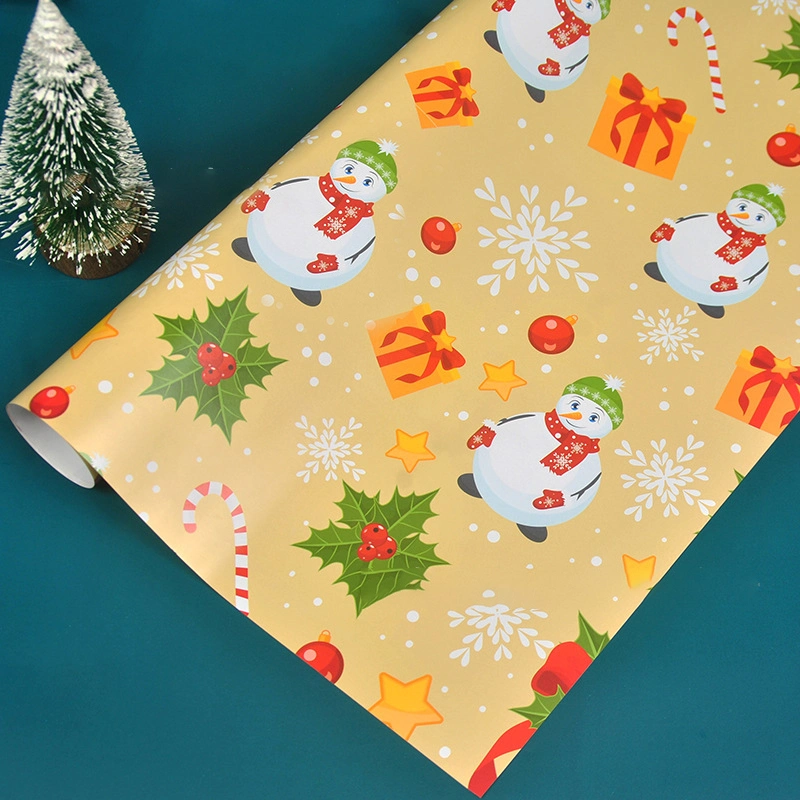 2021 Christmas Coated Kraft Paper Printed Jl-W1021