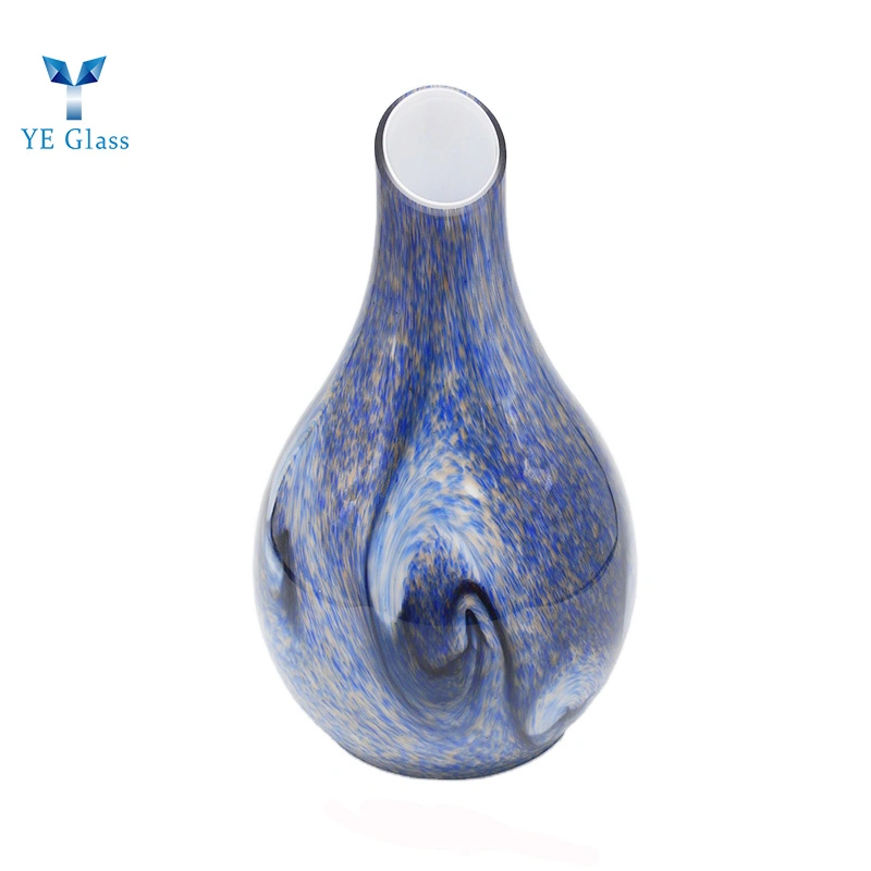 Fancy blue Humidifier Bottle Handblown Glass Bottles for Room Decoration