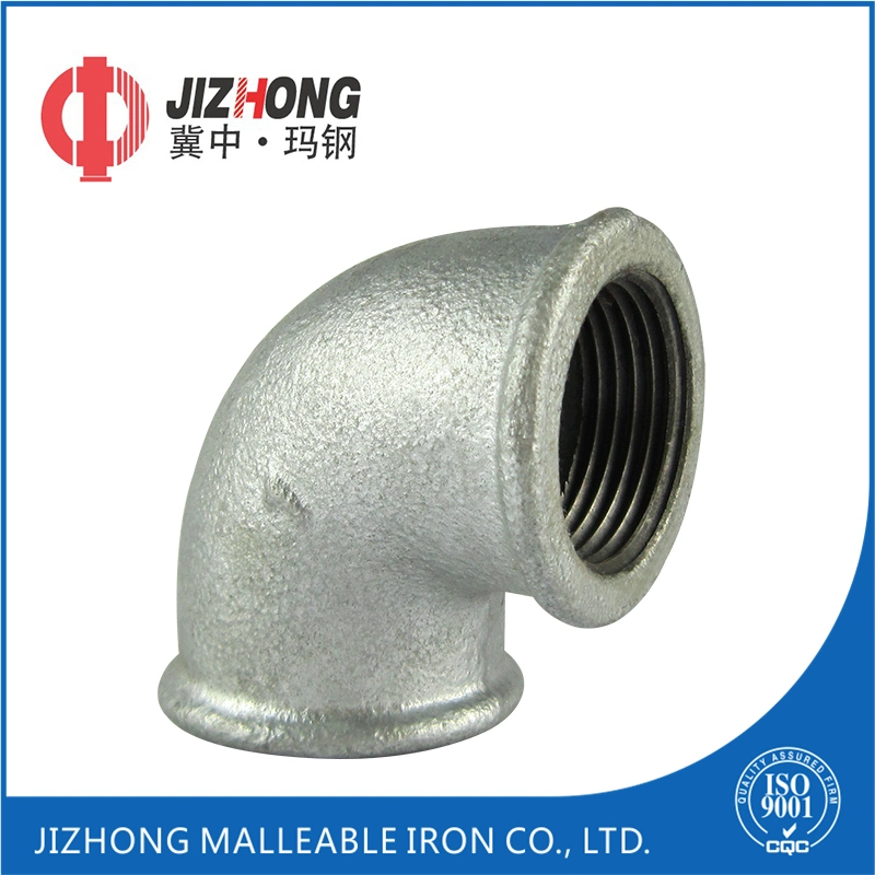 Galvanized Malleable Iron 90 Degree Beaded Elbow G. I. Pipe Fittings