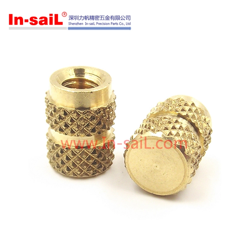 Manufacture Customized Ultrasonic Threaded Insert Diamond Knurls Brass Insert Nut