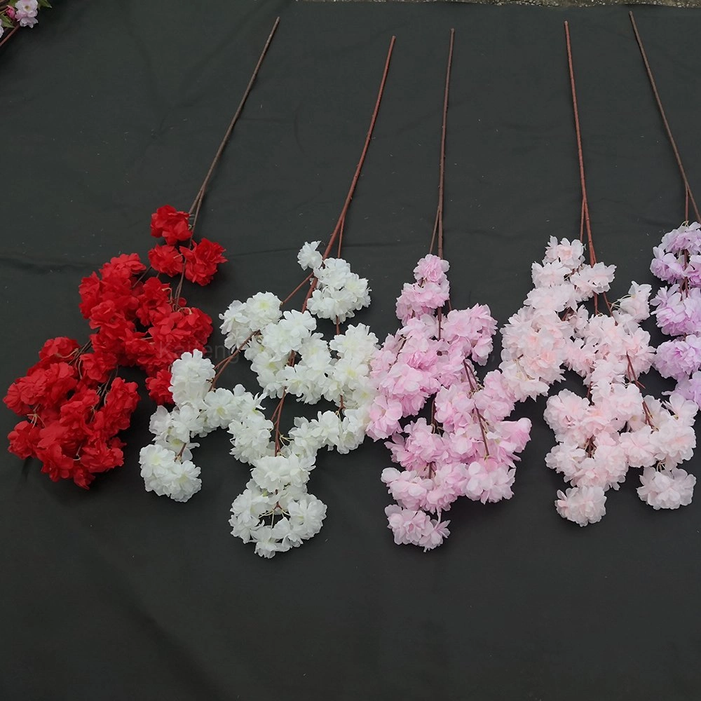 Factory Cheap Wholesale Artificial Cherry Blossom Flower for Weeding Decoration