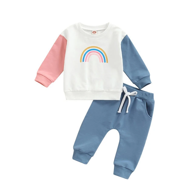 ABC Kinder einzigartiges Design Blue Lounge Set Bio-Baumwolle Winter Baby Boy Kleidung Weiche Thermische Kleinkinder Kleidung Set