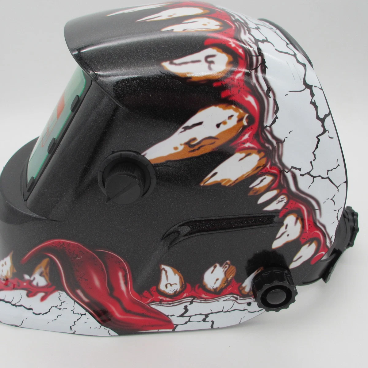 Large View 4 Sensors Headgear Solar Safety Welding Helmets with Fabulous Color Decal