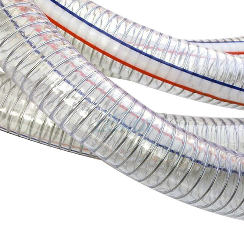 China Wholsale PVC Anti-Static Steel Wire Reinforced Hose Pipe Spring PVC Steel Wire Hose