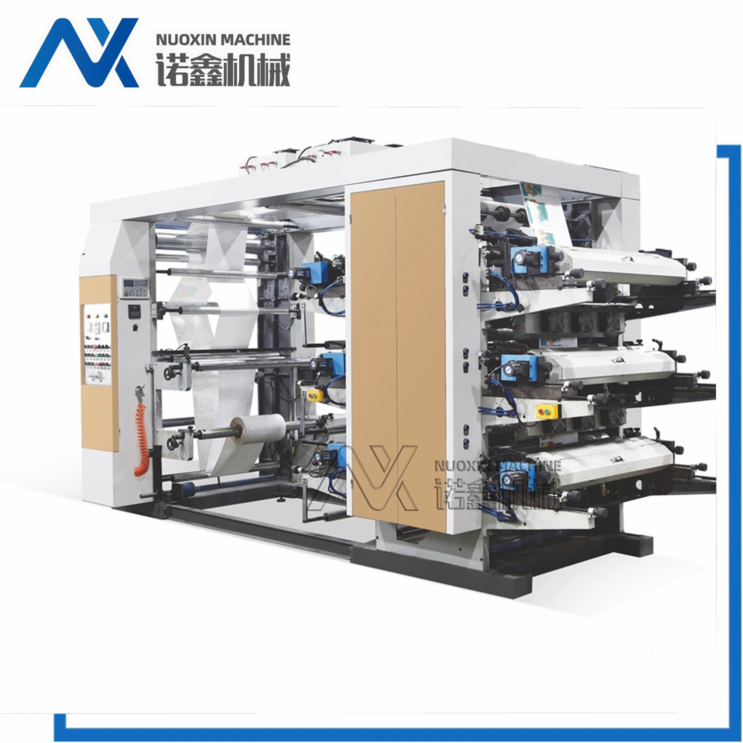 6 Colour Multicolor Flexo Printing Machine for PP PE Film Paper