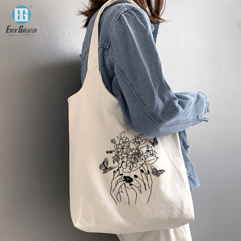 Cotton Tote Bag Shopping with Printing Logo Bolsos Sac &agrave; Main Sacola