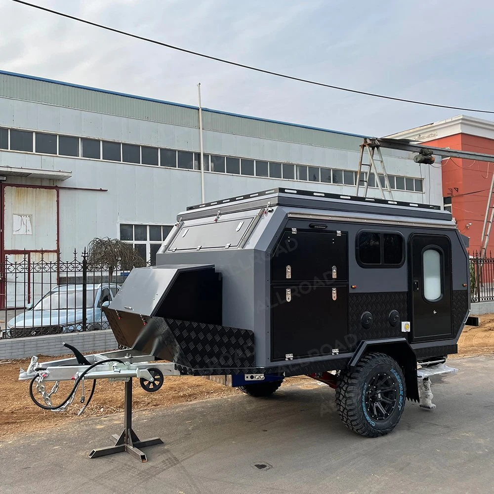 Pop up Small Camper Trailer with Outside Bath