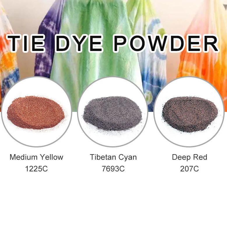 Prenda de fibra de amarre Tye Dye reactiva el polvo de color rojo colorante en polvo de tinte de ropa directo para el tejido de encaje