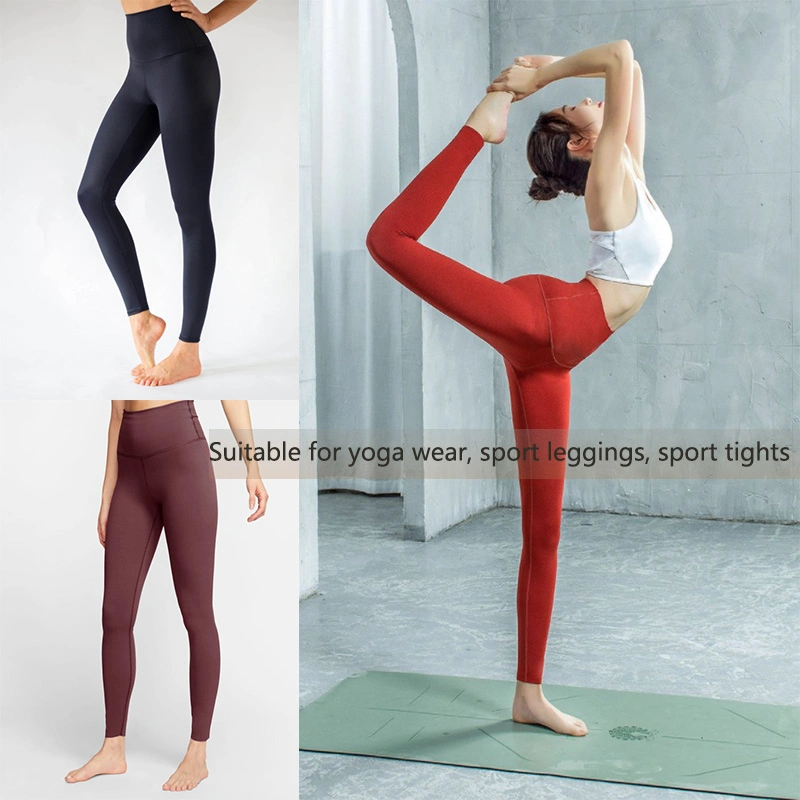 Basic Customization 82% Polyamide 18% Elastane Nylon Spandex Stretch Interlock Double Knitted Fabric for Leggings