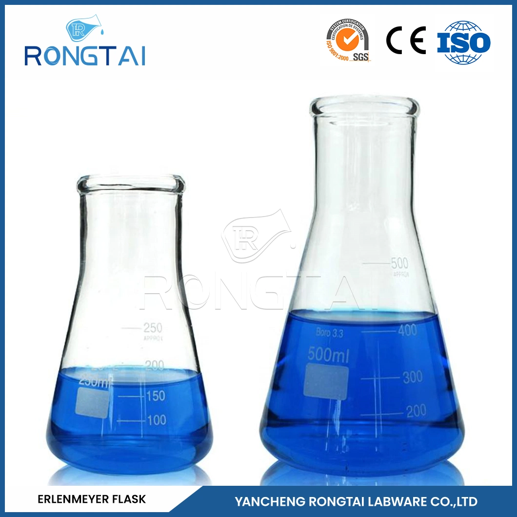 Rongtai Pyrex Erlenmeyer Flask Suppliers Erlenmeyer 200 Ml China Narrow Neck Conical Beaker