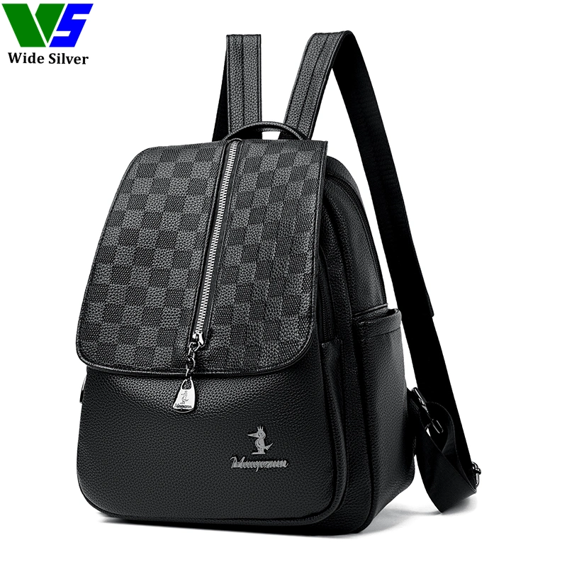 Wide Silver Original Promotion School Bags for Teenagers Mujer New Design Backpacks