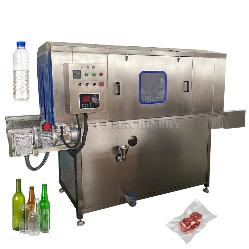 Tunnel Type Continuous Spray Sterilizer / Conveyor Food Outer Package Disinfectant Sprayer