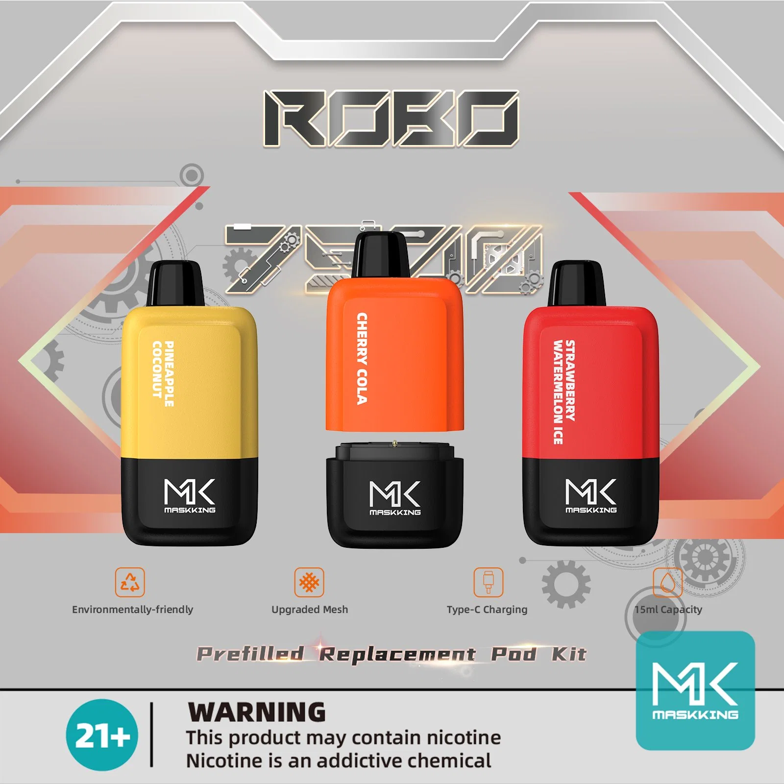 Maskking Prefilled Oil Replaceable Pod Vape Device Best E Cigarette Starter Kits