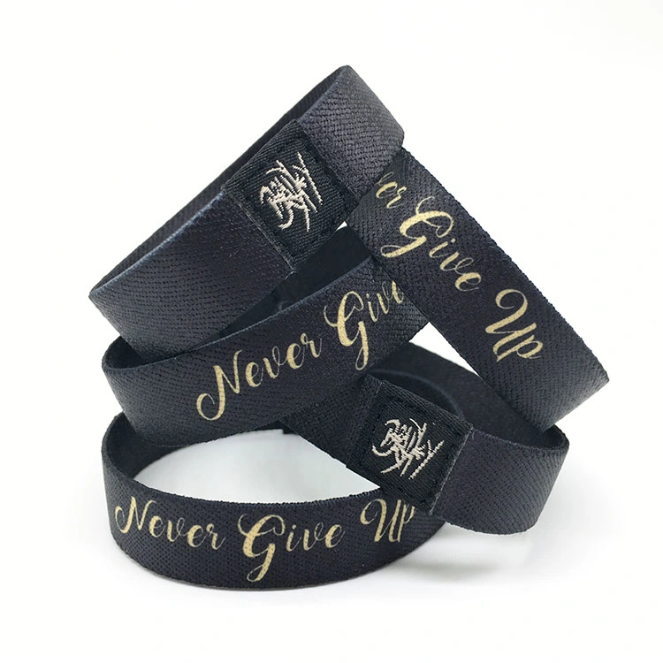 Fashionable Custom Event Festival Bracelets Fabric Elastic Wristband