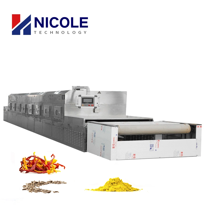 Industrial Tunnel PLC Microwave Drying Sterilization Oven Equipment